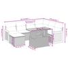 Vidaxl 8-Cz. Garden Furniture Set With Cushions, Beige, Poly Rattan
