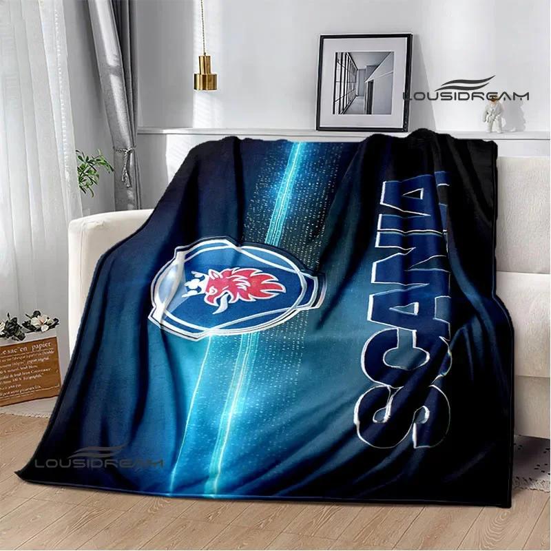 3D S-Scania Truck Printed Blanket Picnic Blanket Warm Flannel Blankets Home Bed Linings Blankets for Beds Birthday Gift