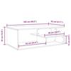 VidaXL Table basse chêne sonoma 102x55x35 cm bois d'ingénierie, table latérale, table de salon, table d'accent, bout de 848012