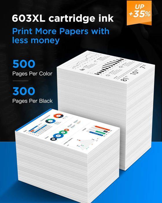 Cartouche d'Encre Compatible - Timink - 603XL - Multi-couleurs - Pack de 10 - Facile à Installer