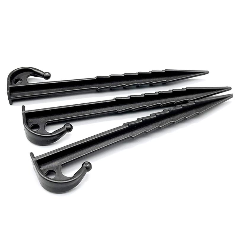 Outdoor Ground Stake Camping Anchors Peg Plastic Tent Stake with Hammer Beach Tent Peg Anchors Canopies Stake Enduring