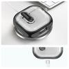 For AirPods 4 with ANC Case Clear Electroplated TPU PC Earbuds Cover with Lock Clasp / Carabiner