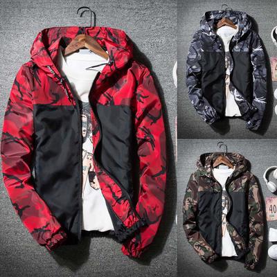 Men's Winter Hoodie Soft  Printed Waterproof Windproof Outdoor Coat