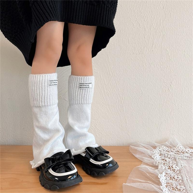 Fashion Knit Leg Warmers for Little Girls Knee High Socks for Dress Toddler Winter Slouchy Socks Thicken Warm Leggings