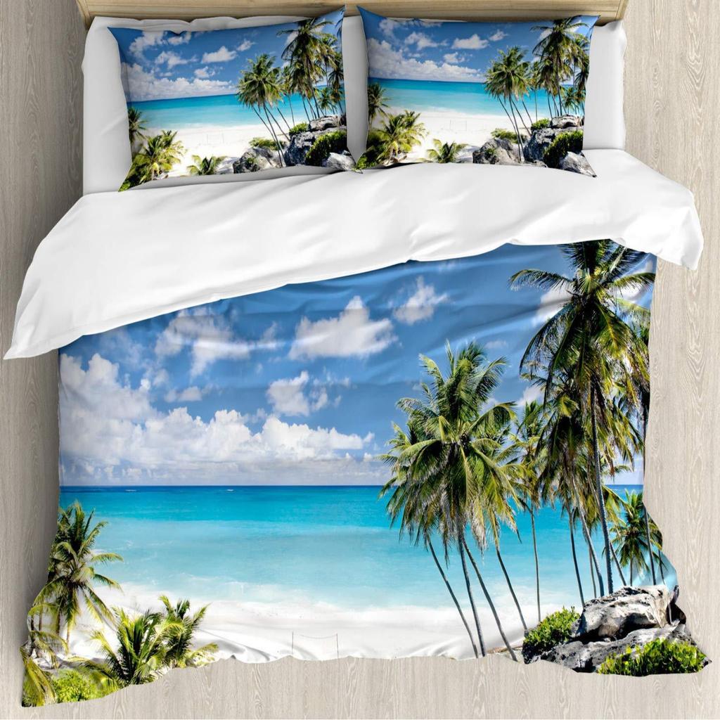Yellow Plaid Square Three-Piece Quilt Cover 3D Digital Printing Bedding Set Bed Cover Batch