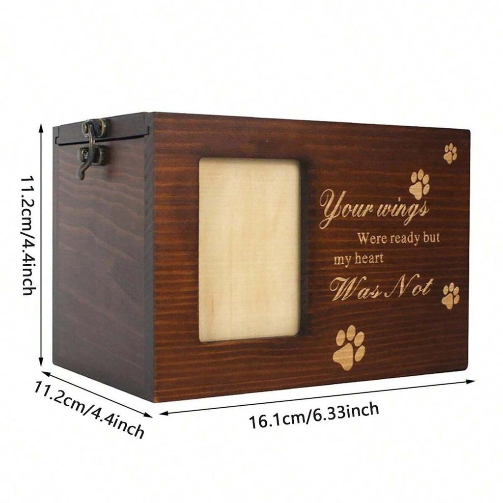 1 Stück - Haustier-Massivholzurne, Welpen- und Kätzchen-Bestattungszubehör, Haustierurne