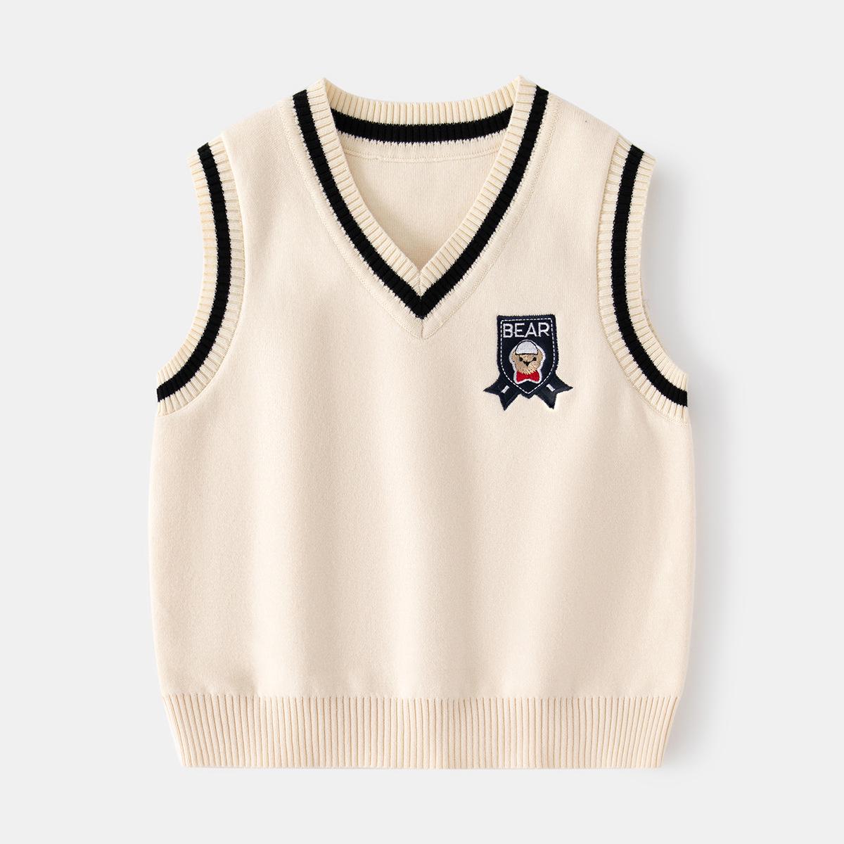 

Хлопчачий картатий осінній жилет без рукавів - Модний повсякденний жилет 120 cm