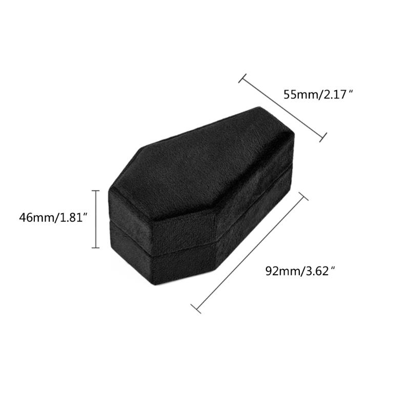 High-end Coffin Shape Style Jewelry Box Travel Portable Velvets Jewelry Storage Box Bracelets Earrings Jewelry Organizer