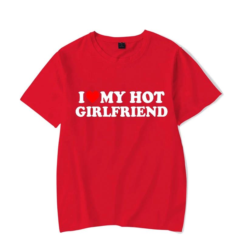 

I love letter printed pattern Womens Tshirt short sleeved round neck daily versatile fashion Womens Tshirt S