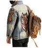 Xintang Men's Distressed Denim Jacket 2025: Trendy Ripped Retro Pique Casual Jacket