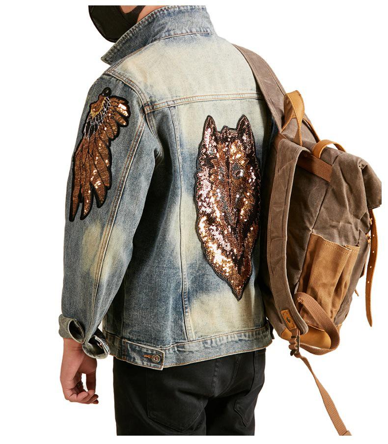 Xintang Men's Distressed Denim Jacket 2025: Trendy Ripped Retro Pique Casual Jacket