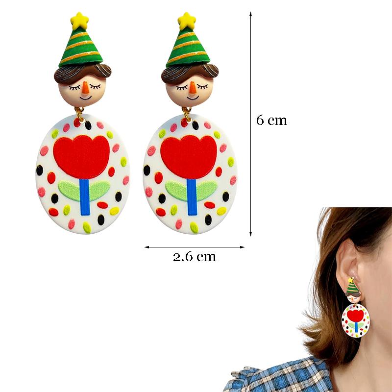 Top Sale Fashion Colourful Dangle Earrings for Women Accessories Stud Earring Pendientes New In Resin Earings