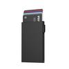Portafoglio Smart Porta Carte di Credito Metallo Sottile Uomo Donna Portafogli Pop-Up Portafoglio Minimalista Piccola Borsa Nera Vallet in Metallo