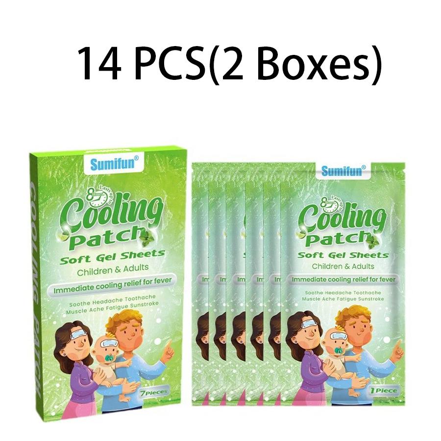 

Sumifun 14/35/70 шт. Охлаждающий гель для лба, облегчающий жар и дискомфорт, дарящий ощущение прохлады, предотвращающий тепловой удар на открытом воздухе, летний пластырь 2 Boxes(14 PCS)