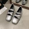 Fashion 2025Designer Spring Women Mary Jane Shoes Fashion Square Toe Ladies Comfort Soft Sole Flats Women's Comfort Ballerinas Shoes