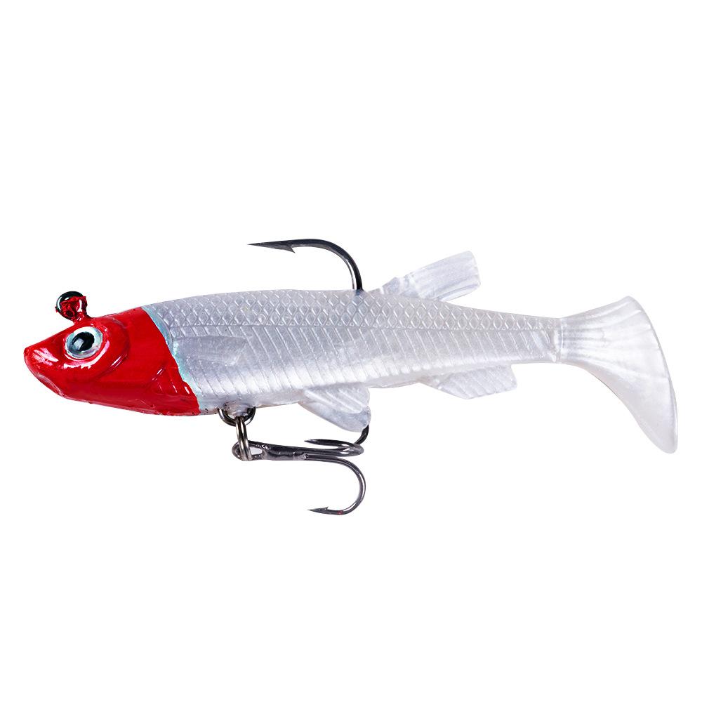 1 szt. przynęty wędkarskiej 8 cm/14 g pływająca sztuczna twarda przynęta basowa woblery przynęty crankbait haki sprzęt miękka przynęta t-tail kolorowe