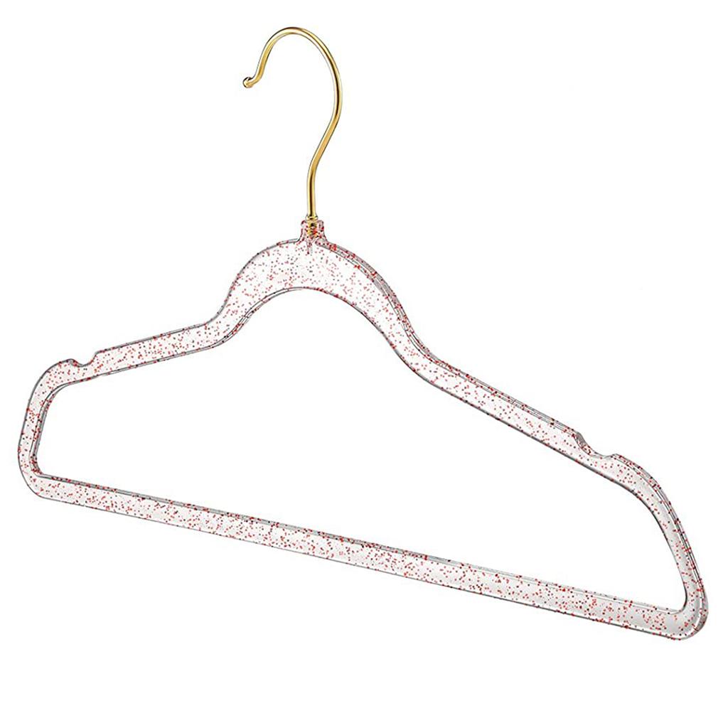 Plastic Hangers for Clothes with Anti Slip Grooves and Multiple Colors for Adults Kids