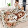 1pc Lightweight Flannel Blanket, Cartoon Embracing Little Lamb Design – Perfect Holiday Gift for Family Or Friends | All-Season Throw Blanke