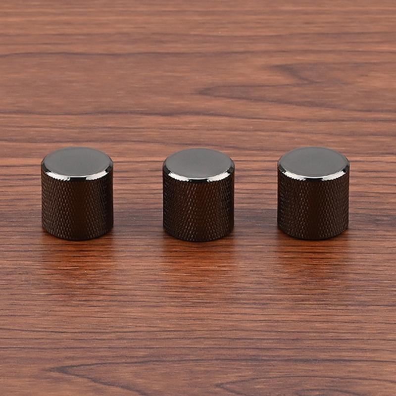 3 Piezas Metal Volumen Tono Cúpula Tapa de Perilla Potenciómetro de Guitarra Perillas de Control de Velocidad