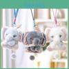 Plüschelefant mit Satin-Schal für Mädchen, Geschenk und Taschen-Schlüsselanhänger-Dekoration