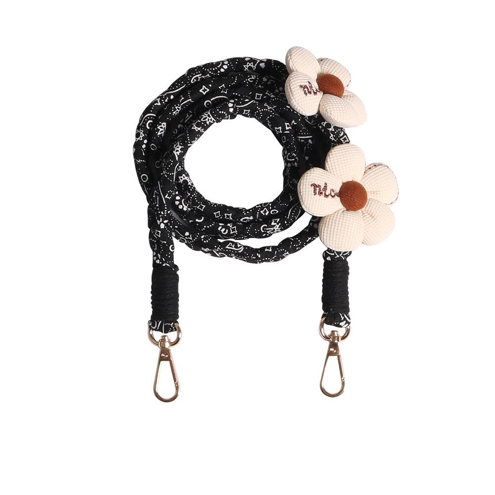 Daisy Flower Crossbody Phone Lanyard: Anti-Lost Handmade Woven Strap with Pendant