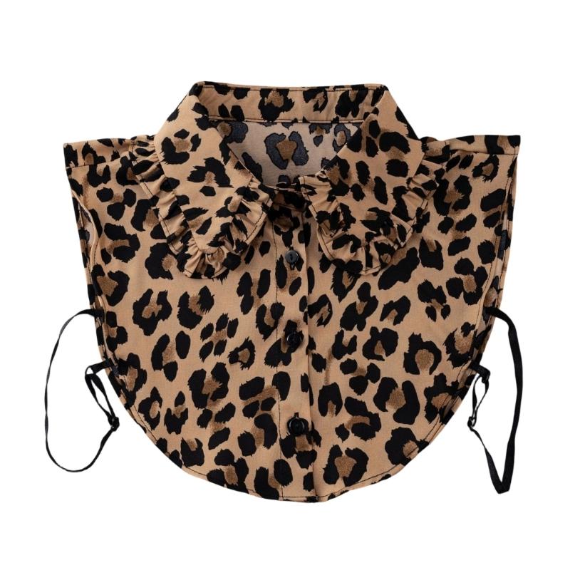 Checkered Pattern Detachable Collar Soft Polyester Fabric Decorative Lapel Collar For All Day Wear Women Accessories