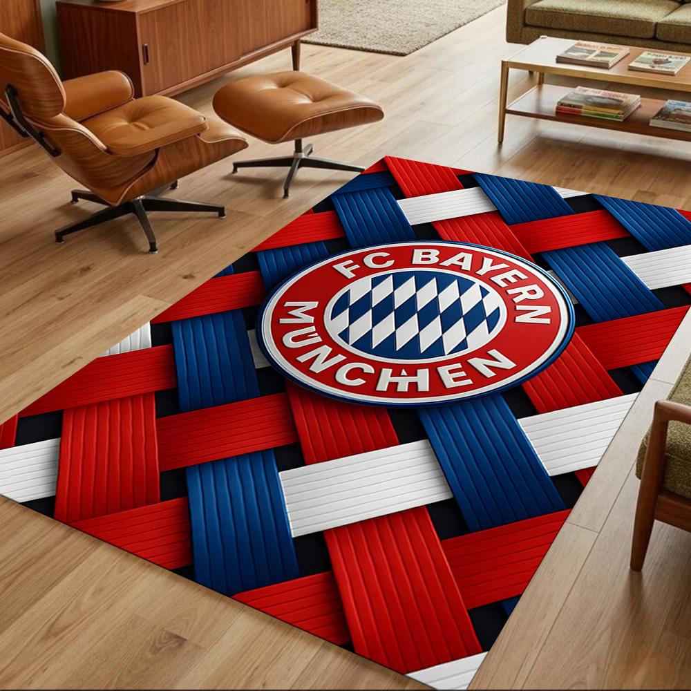 Bayern Munich Football Club Portable Floor Mat Soft Plush Water-resistant & Washable Kitchen & Bathroom Use Cute Cartoon Pattern Holiday Home Gift
