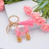 Cute Couple Gift Resin Material Letter Keychain Alphabet Key Chain Glitter Keyring Bag Pendant