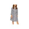 Polo Ralph Lauren Striped Print Collar Midi Long Sleeve Dress Kids Dresses White 313785816-003