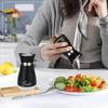 Juego de 2 Saleros y Pimenteros Botellas de Especias de Vidrio con Tapa de Acero Inoxidable Recargables Contenedores de Condimentos para Cocina Comedor Barbacoa