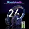 H2 Over Ear Wireless Headphones Bluetooth-compatible 5.1 Stereo Foldable Stretchable Headset Multicolor