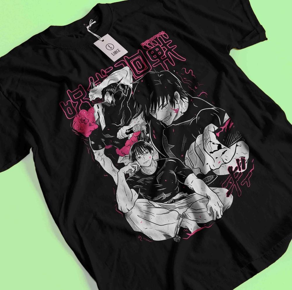 

Футболка Тодзи Фусигуро Футболка Годжо Сатору Футболка Дзюдзюцу Кайсен Футболка Футболка Сукуна Гето 4XL