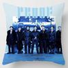 Kpop 18in Bts Bangtan Boys Cushion Cover Decorative Soft Pillow Case Peach Skin