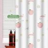 Fresh Fruit Print Waterproof Shower Curtain – Vibrant Summer Style Polyester Fabric, Easy Care and Durable Bathroom Decor