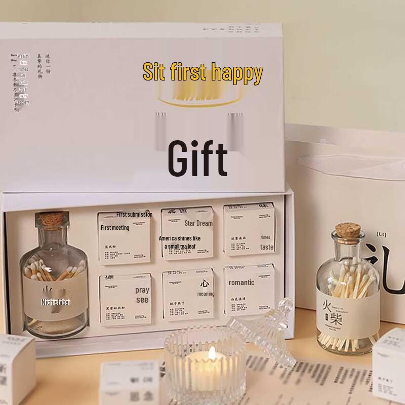 KODENOR Happy Birthday Camping Candle Gift Set with Yurt Holder