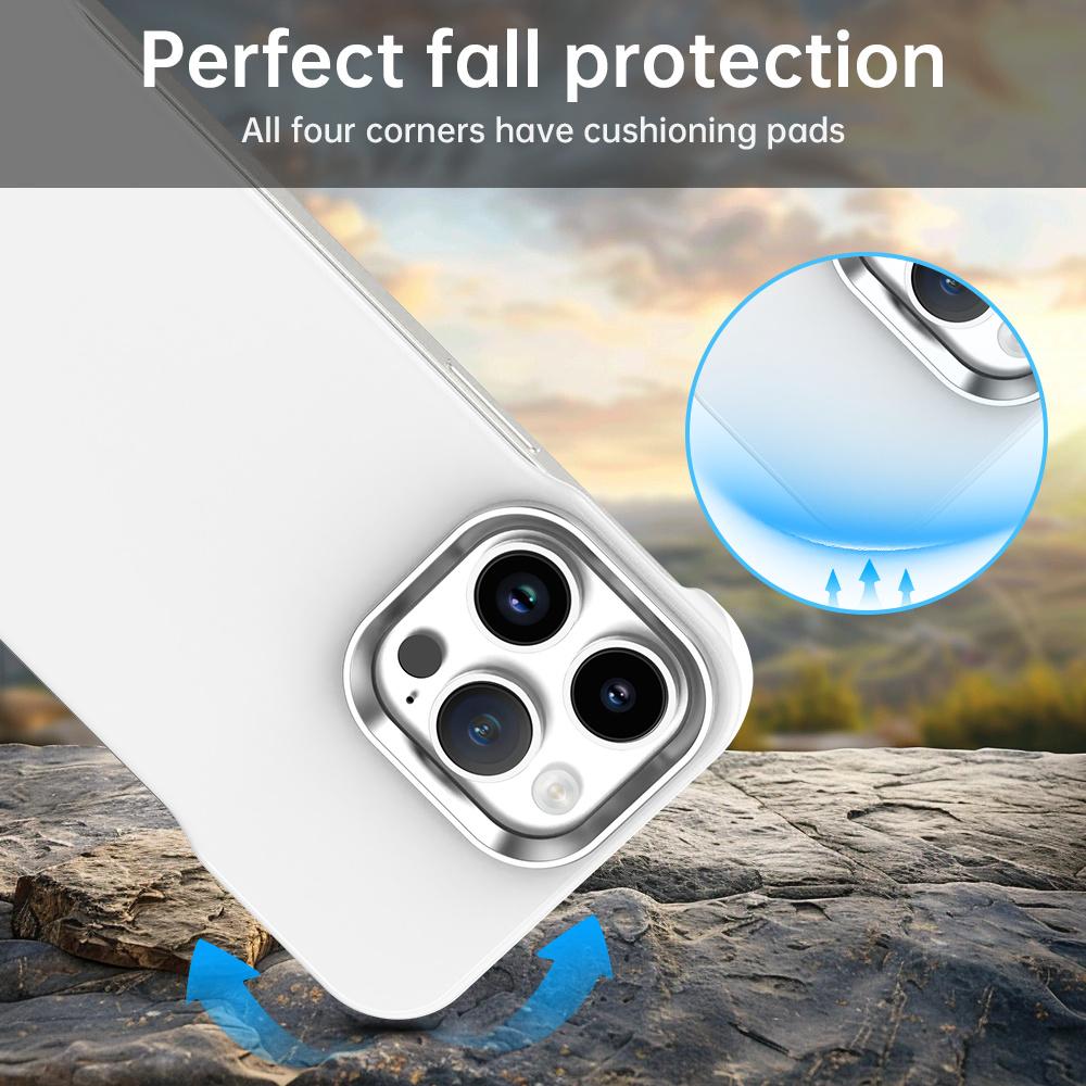 For iPhone 14 Pro Case Frameless Ultra Thin TPU + PET Phone Cover Reinforced Corners