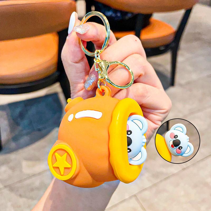 Toy Capybara Squishy Panda Koala Pig Keychain Cartoon Bag Pendant Decoration