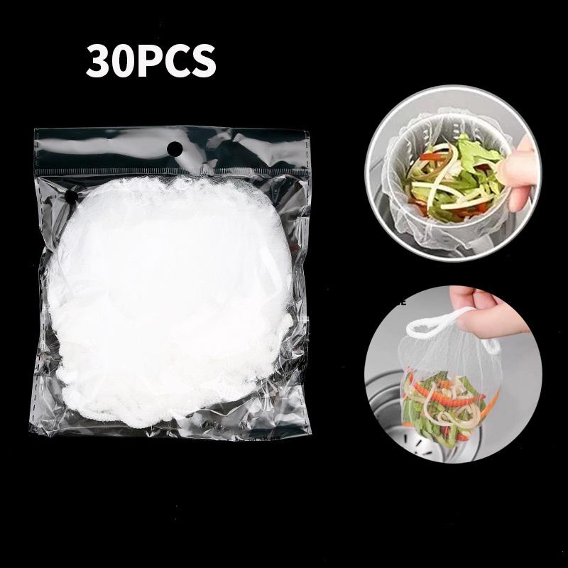 100/30PCS - Disposable Kitchen Sink Filter Mesh Bag, Waterproof Bag, Household Sink Floor Drain Mesh Bag