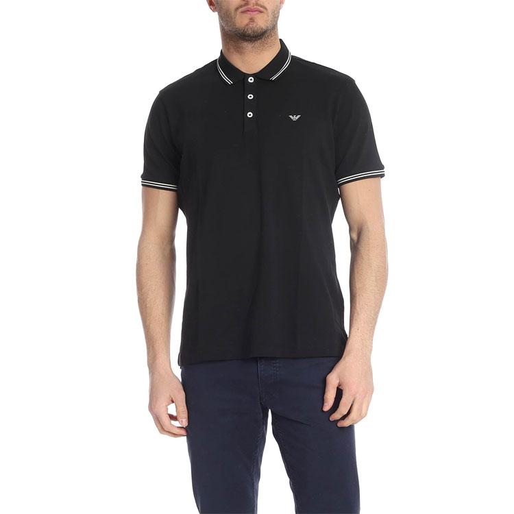 Emporio Armani Polo Shirt Men's Black 8N1F2B-1JPTZ-0999