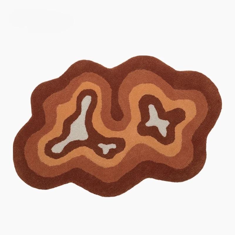 Irregular Carpets For Living Room Modern Style Bedroom Decor Carpet Thicken Lounge Anti-Slip Floor Mat Fluffy Plush Bedside Rug