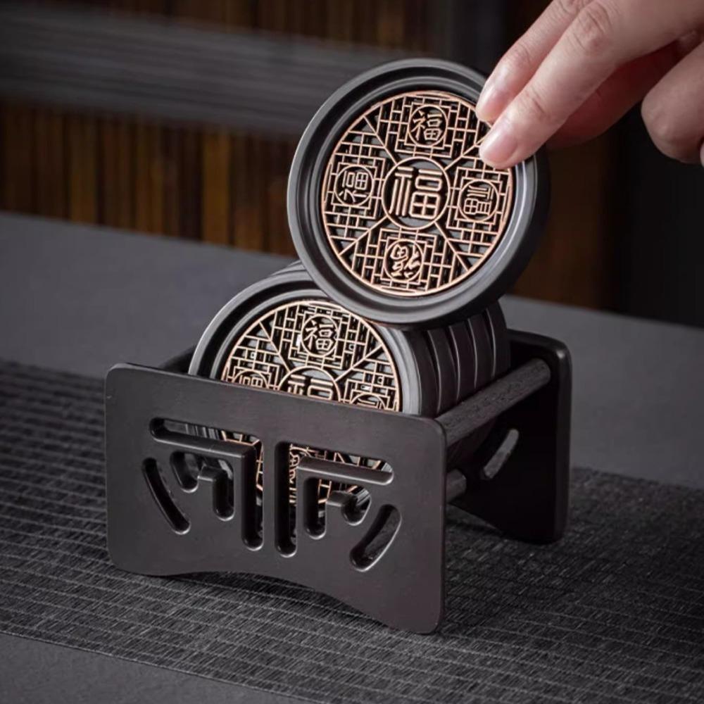 Anti-scalding Kung Fu Tea Coaster Chinese Style Tea Holder Household Tea Cup Holder  Home Use