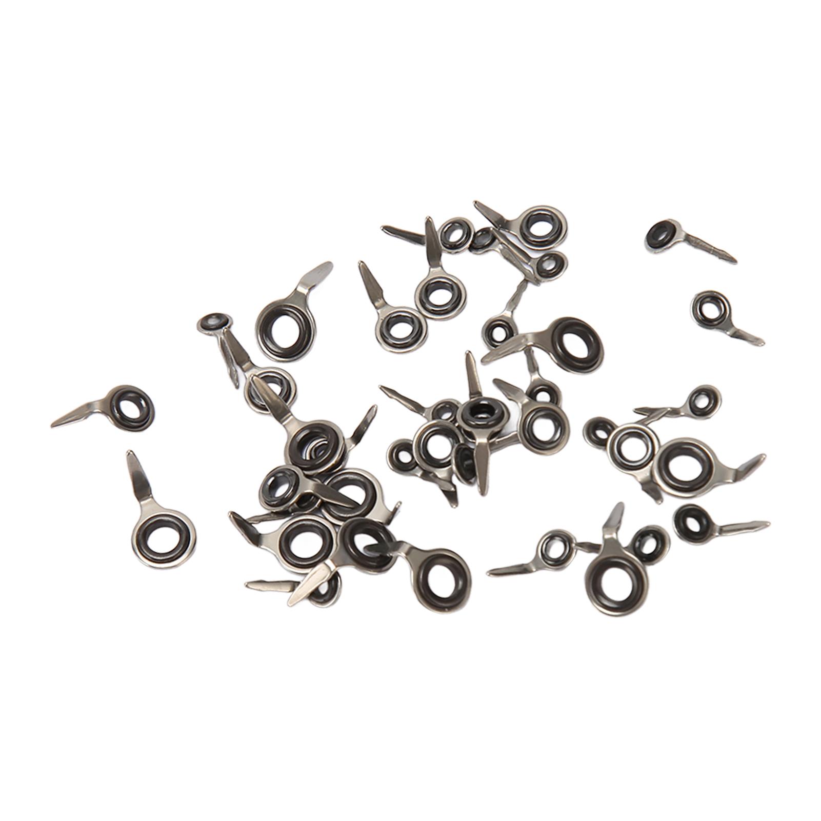 40PCS Fishing Rod Tip Repair Kit Stainless Steel Ceramic  s  s Fishing Rod Tip Replacement Kit for Saltwater Freshwater