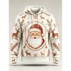 Christmas Hoodie 3D Print Loose Fit Long Sleeve Sweatshirt Men Women Youth Casual Winter Wear