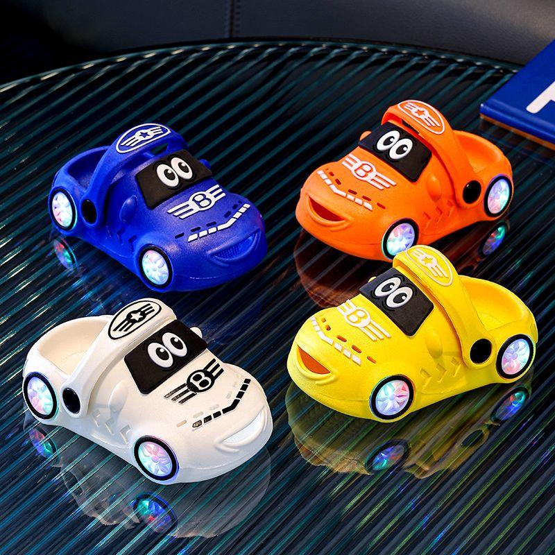 Summer Children's Car Light-emitting Non-slip Soft Bottom Large and Small Children's Bathroom Baby Sandals Slippers Children's Slippers New