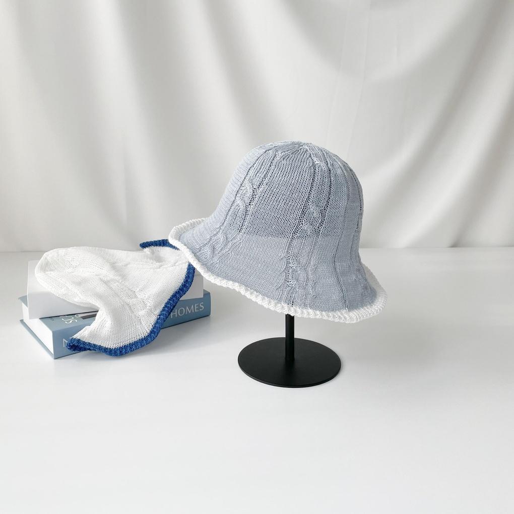 Men's and Women's Daily Bucket Hat Loose Fit Knit Bucket Hat