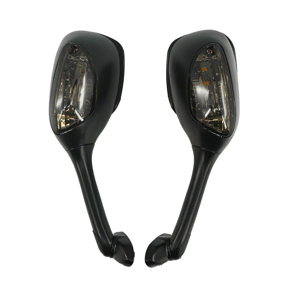 Fit Motorcycle Mirror GSX-R 600 750 2006-2015 GSX-R1000 2001-2015 With Motorcycle Rearview Mirror Turn Signal Light (Smoke)