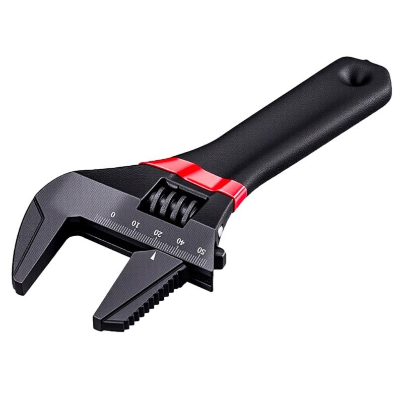 Sturdy Alloy Steel Plumbing Wrench With Large Opening Short Handle Spanner For Efficient Bathroom Installation Tasks