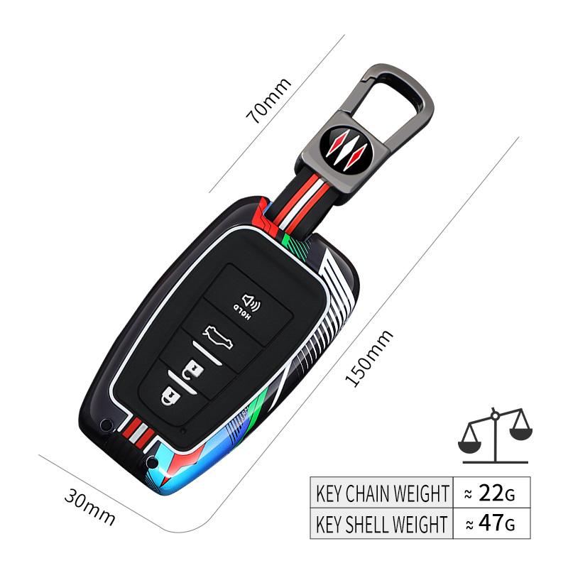 Car Key Case Cover Protective Shell Fob For Toyota Prius Camry Corolla C-HR CHR RAV4 Prado 2018 2022 Car Key Decoration Shell