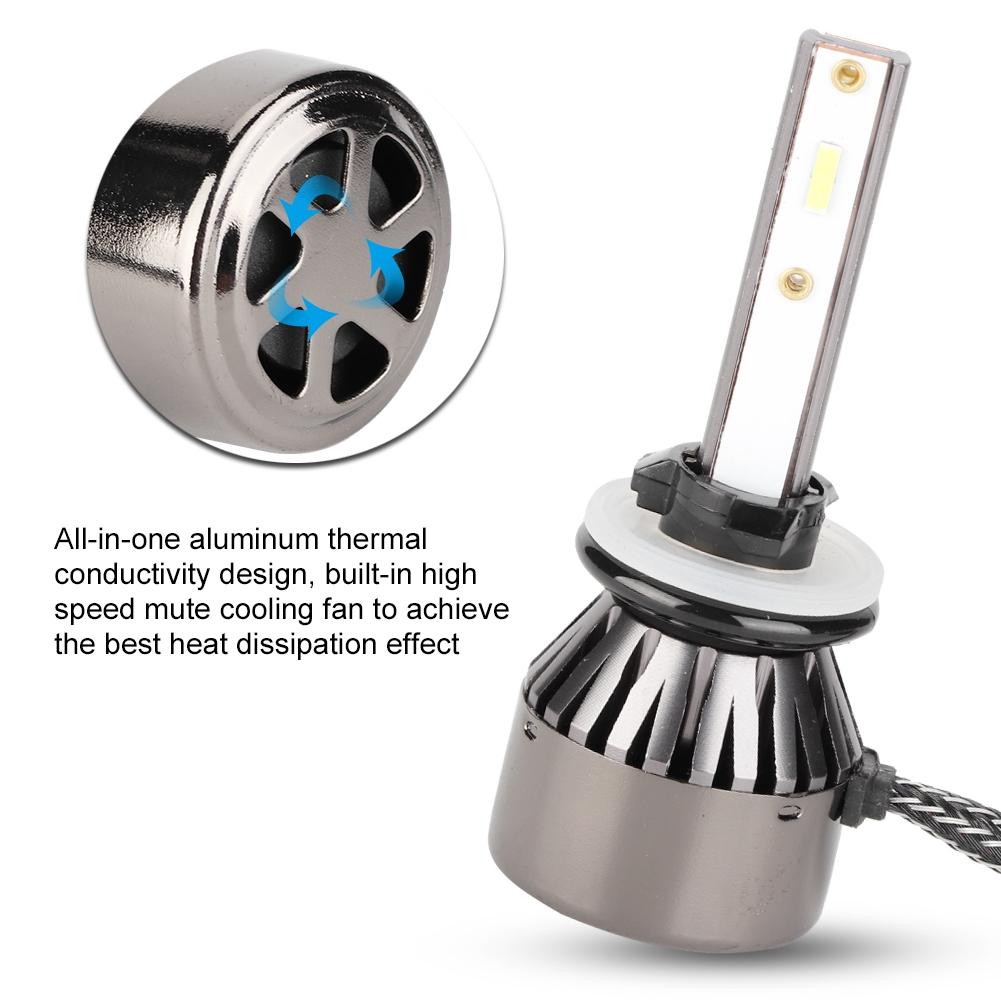 2pcs For H16 880 881 60W 6000K Bright White Mini LED Headlight Auto Lamp Bulbs L8