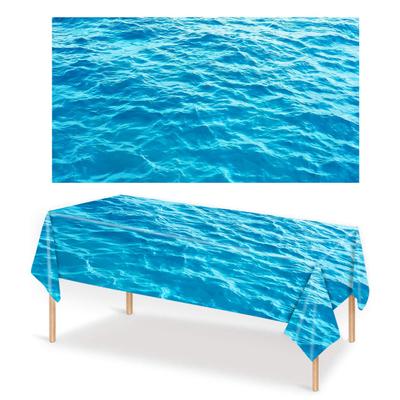 1/2Pcs Tablecloth Waterproof Oil-Proof Easy To Clean Reusable Disposable Party Tablecloth Ocean Theme Tablecloth